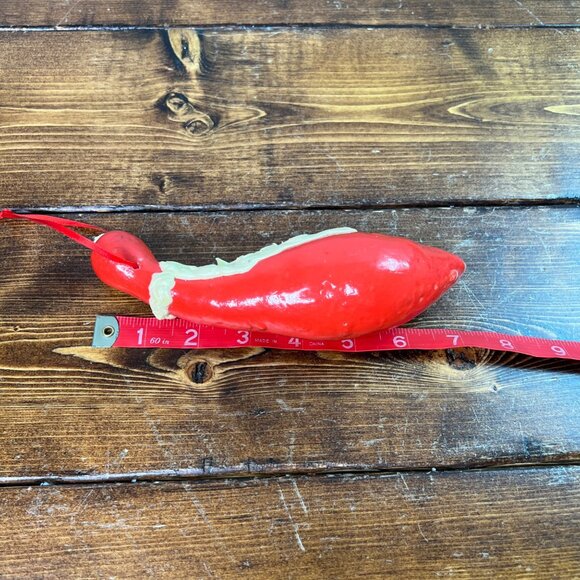 Vintage Gourd Santa Claus Hanging Christmas Ornament Red White - Picture 11 of 12